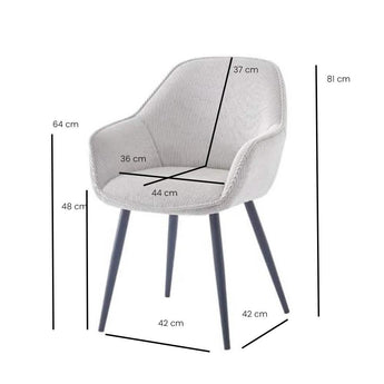 Pilo Spisebordsstol - Beige Fløjl - Hofstra & Wagner