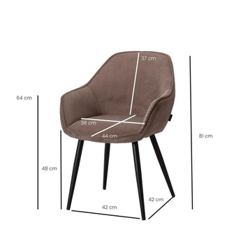Pilo Spisebordsstol - Brun Fløjl - Hofstra & Wagner