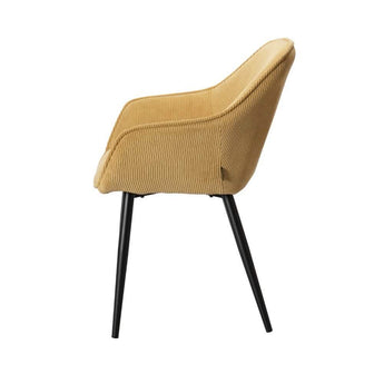 Pilo Spisebordsstol - Gul Fløjl - Hofstra & Wagner