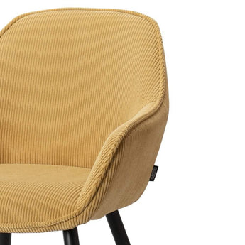 Pilo Spisebordsstol - Gul Fløjl - Hofstra & Wagner