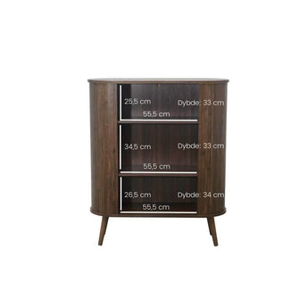 Trewood Jalousi skab i Smoked Eg - 100 cm - Hofstra & Wagner