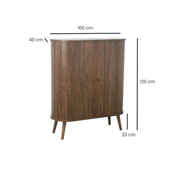 Trewood Jalousi skab i Smoked Eg - 100 cm - Hofstra & Wagner