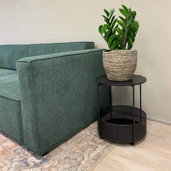 Tula Sidebord - Sort Rattan Ø41 cm - Hofstra & Wagner