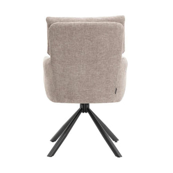 Vienna Spisebordsstol med drejefunktion - Beige Stof - Hofstra & Wagner