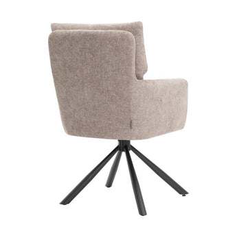 Vienna Spisebordsstol med drejefunktion - Beige Stof - Hofstra & Wagner