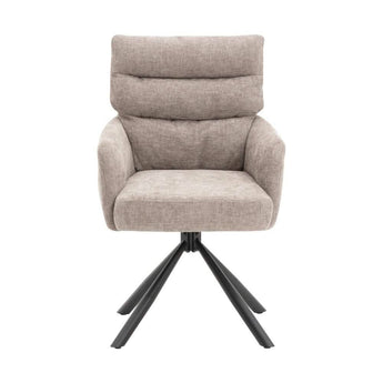 Vienna Spisebordsstol med drejefunktion - Beige Stof - Hofstra & Wagner