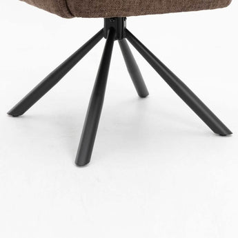 Vienna Spisebordsstol med drejefunktion - Brun stof - Hofstra & Wagner