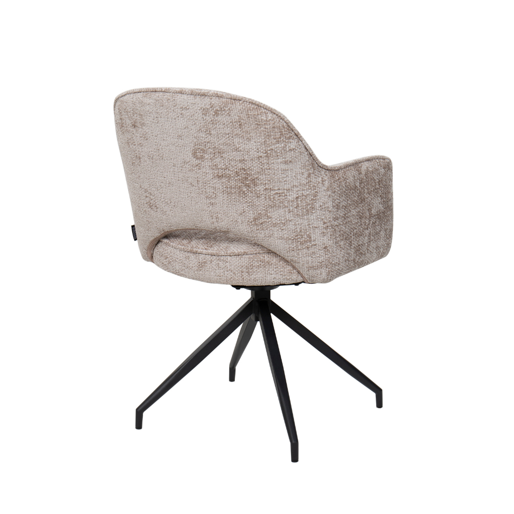 Vigga Spisebordsstol med drejefunktion - Beige Stof