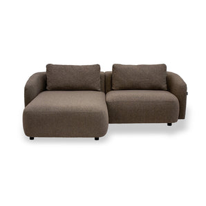Nolio Modulsofa - Brun Bouclé med venstrevendt chaiselong - 220 cm