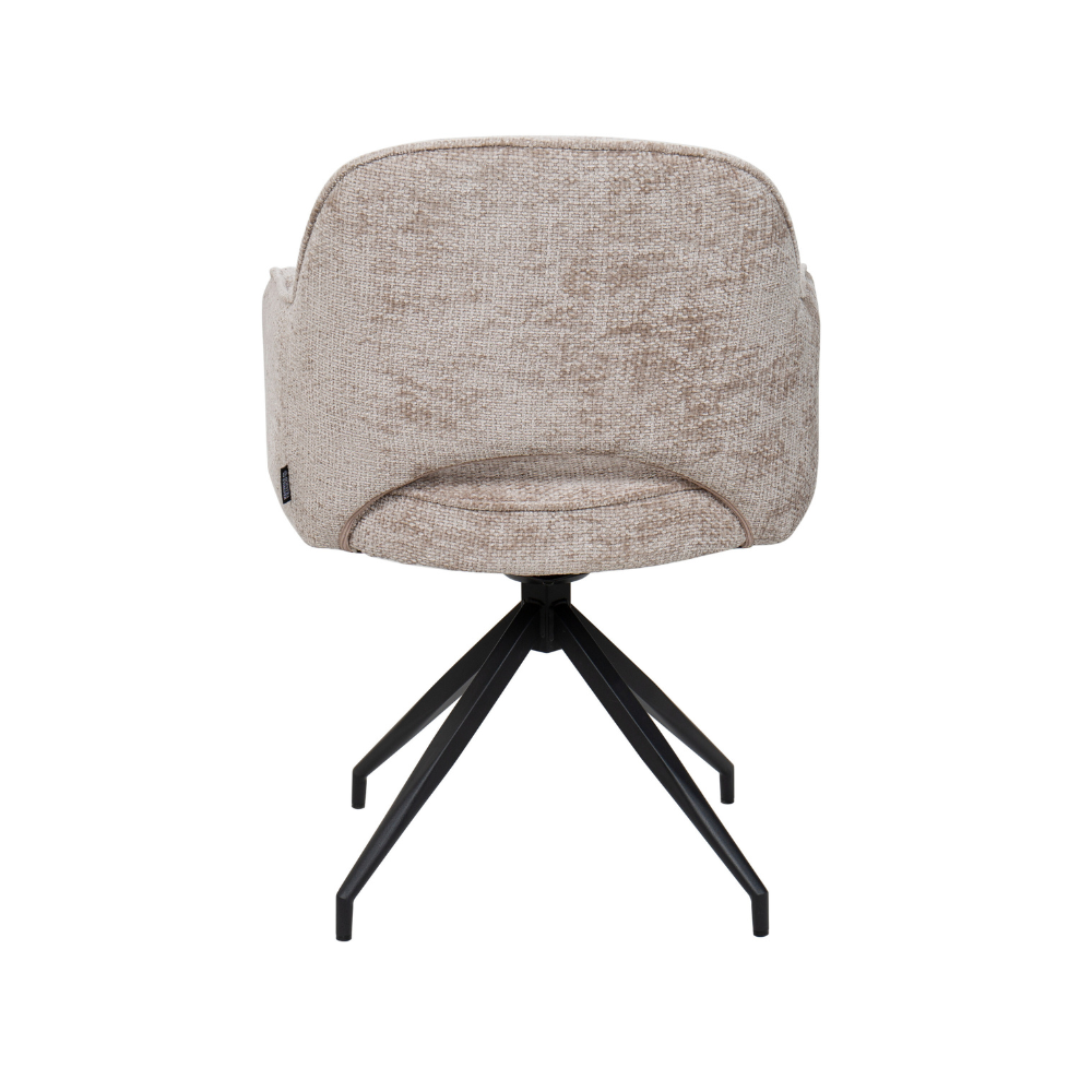 Vigga Spisebordsstol med drejefunktion - Beige Stof