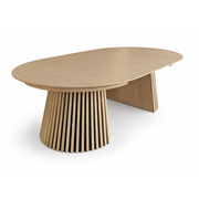 Måne Lamel Spisebord M.Tillægsplader - Lys Natur Eg Ø140-185-230 cm