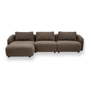 Nolio Modulsofa - Brun Bouclé med venstrevendt chaiselong - 315 cm