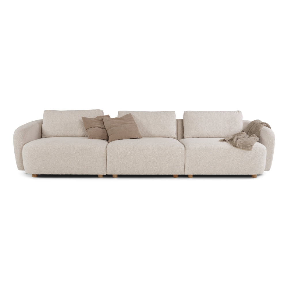 Nolio Modulsofa - Beige Bouclé inkl. puf - 315 cm