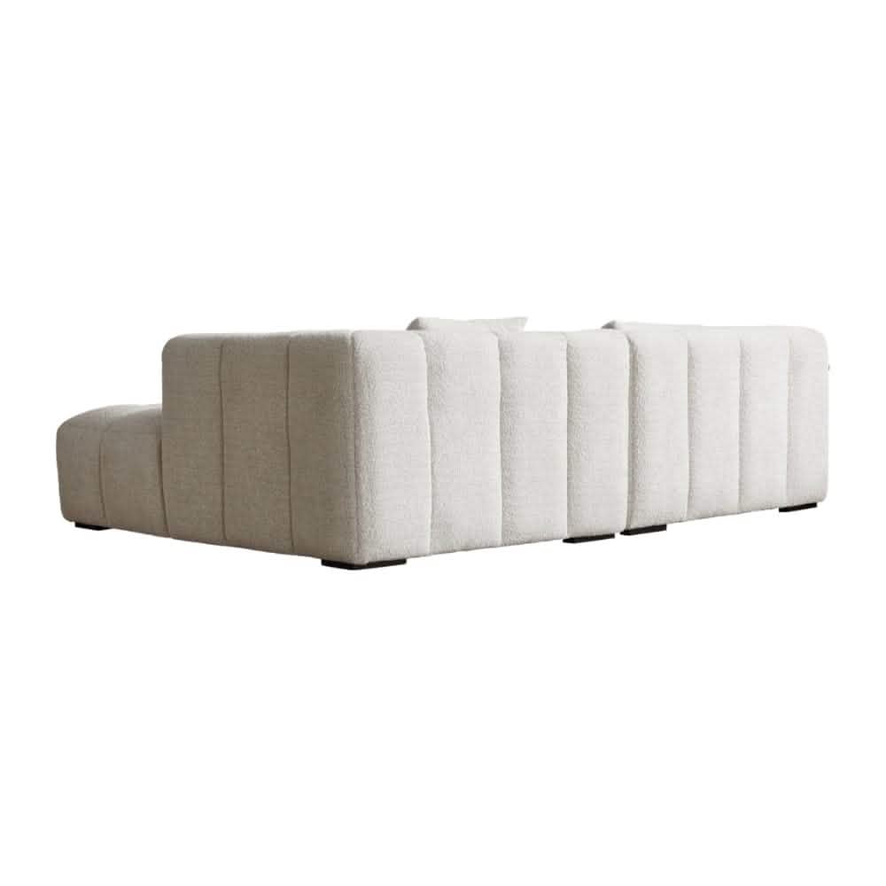 Bora Sofa i Beige Boucle - Højrevendt - 240 cm
