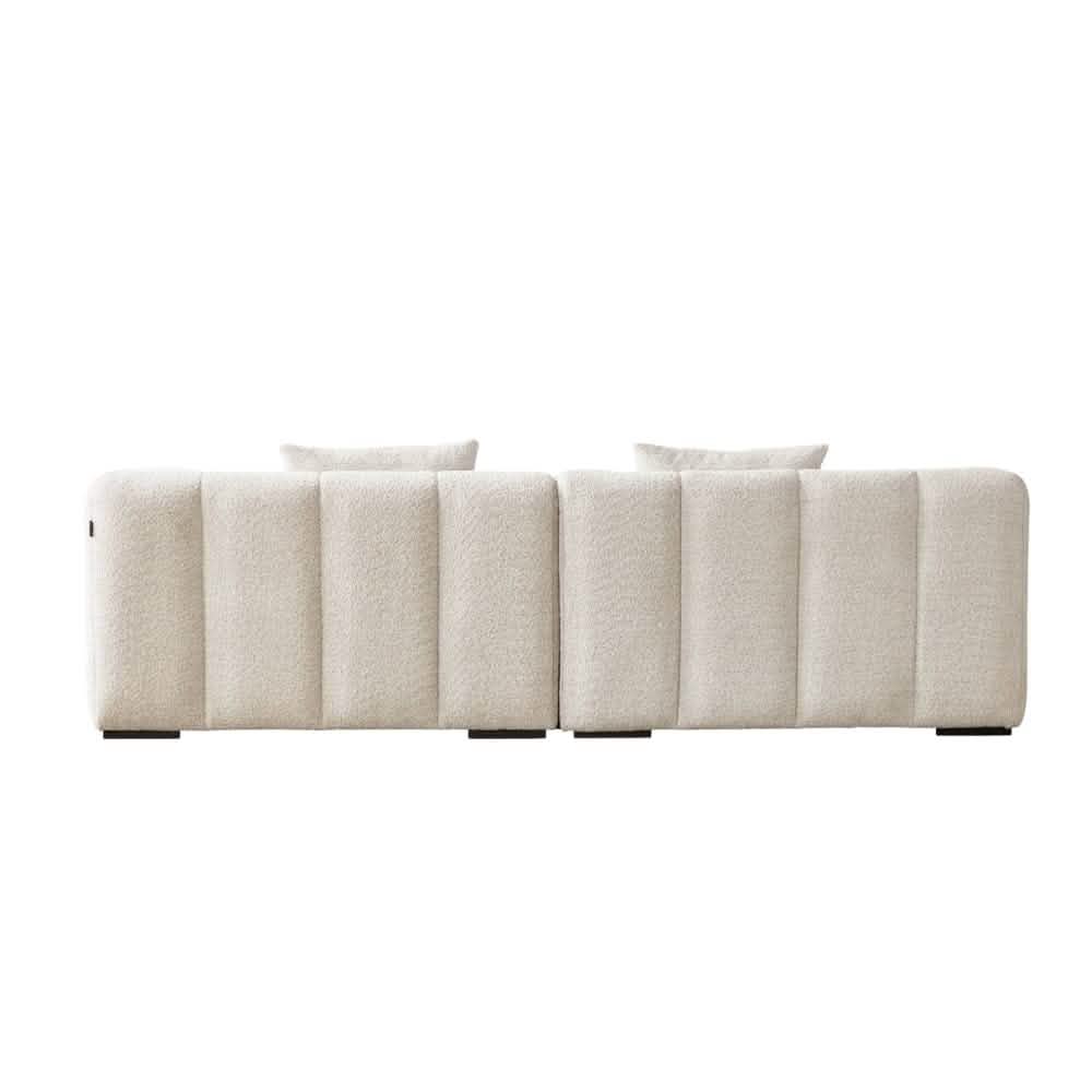 Bora Sofa i Beige Boucle - Højrevendt - 240 cm