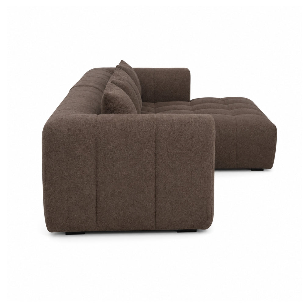 Bora Sofa - 300 cm XL - Højrevendt - Brun