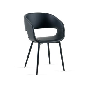 Nilo Spisebordsstol - Sort PU