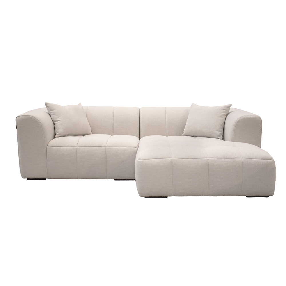 Bora Sofa i Beige Boucle Heroy - Højrevendt - 240 cm
