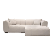 Bora Sofa i Beige Boucle Heroy - Højrevendt - 240 cm