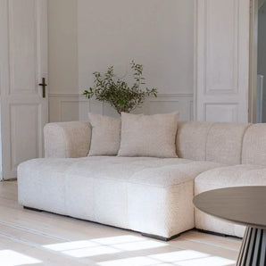 Bora Sofa i Beige Boucle - Højrevendt - 300 cm