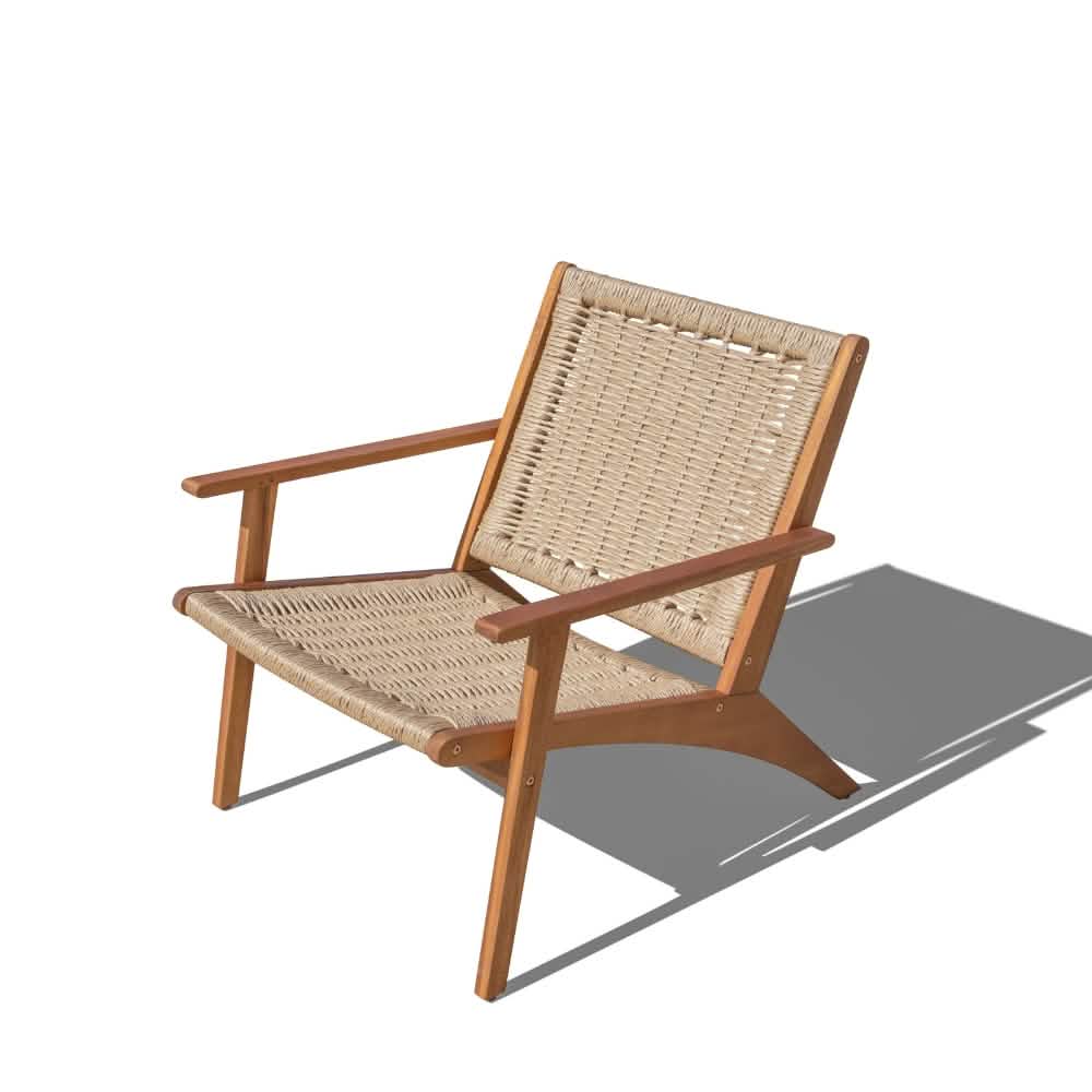 Brydal Loungestole - Akacietræ & Rattan i Lys Natur, 2 stk.