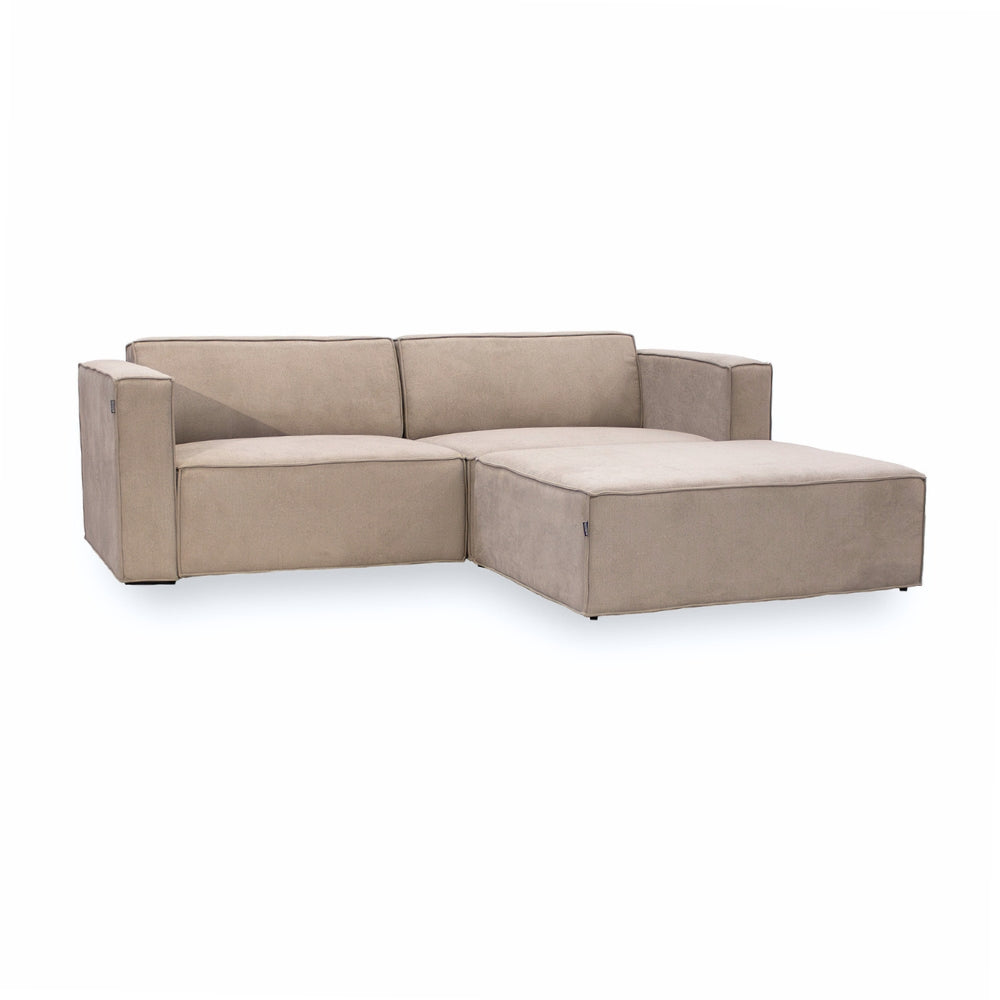 Balu Sofa - Beige inkl. puf - 230 cm