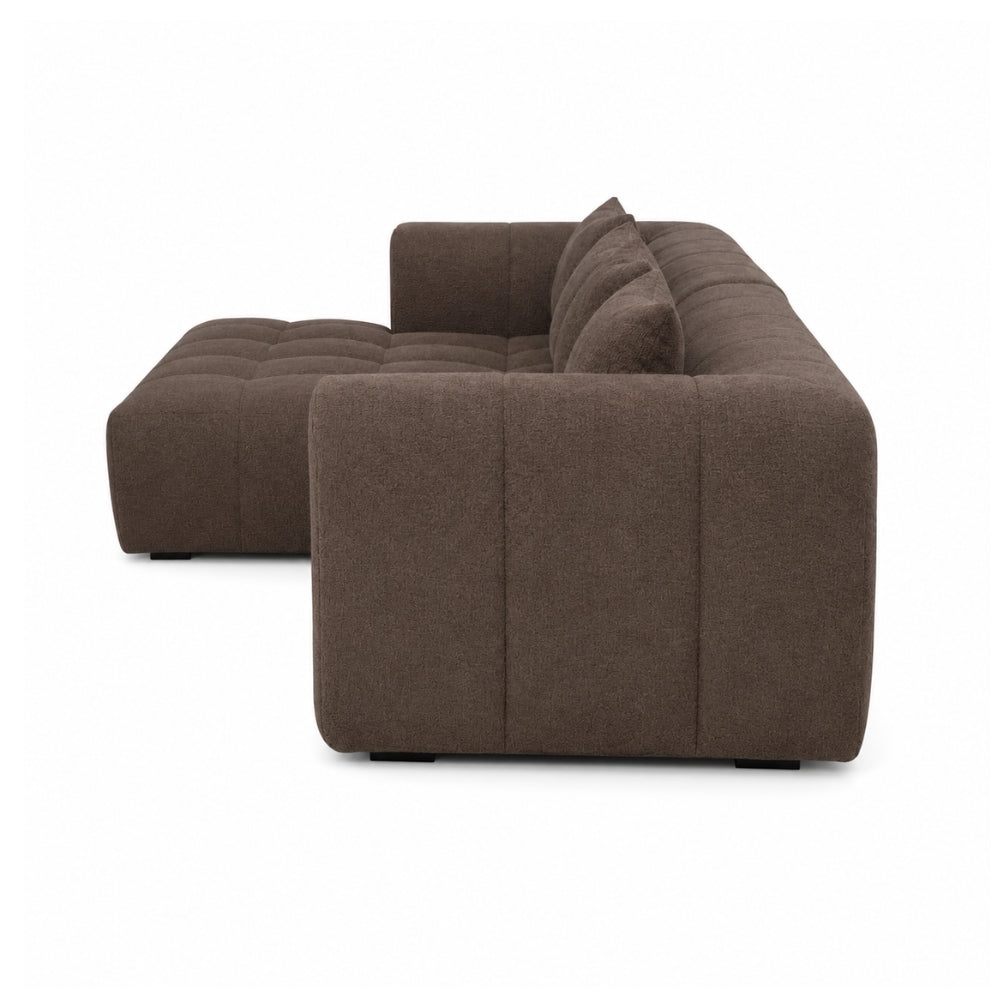 Bora Sofa i Brun XL - Venstrevendt - 300 cm