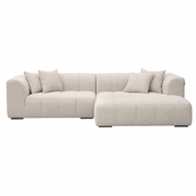 Bora Sofa - 300 cm XL - Højrevendt - Beige Boucle Heroy