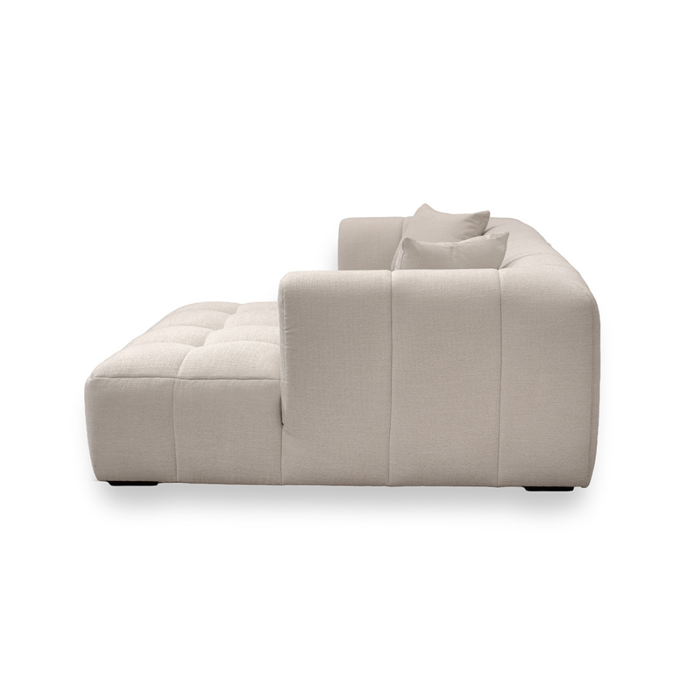Bora Sofa i Beige Boucle Heroy - Højrevendt - 240 cm
