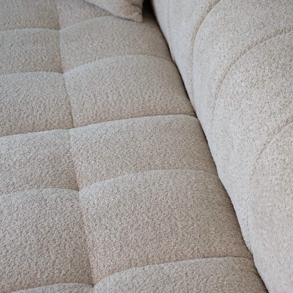 Bora Sofa i Beige Boucle - Venstrevendt - 300 cm