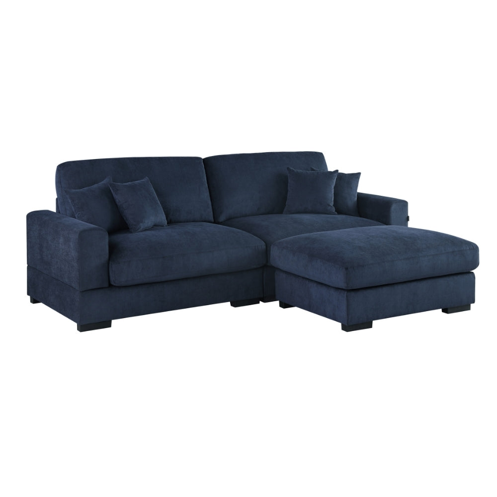 Callie 2,5-Pers. Sofa m. Puf - 260 cm - Mørkeblå