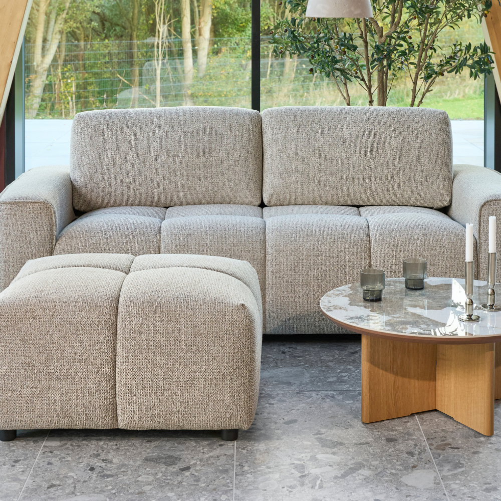 Maui Sofa m. Puf - 220 cm - Beige