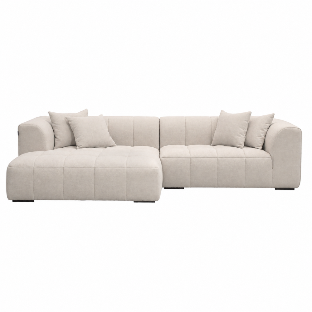 Bora Sofa - 300 cm XL - Venstrevendt - Beige Boucle