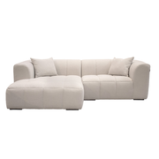 Bora Sofa i Beige Boucle Heroy - Venstrevendt - 240 cm