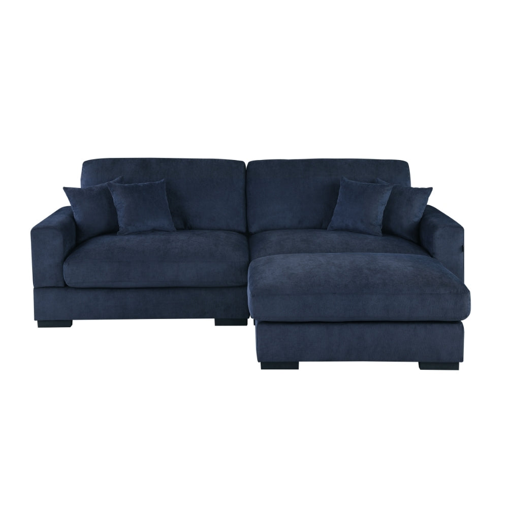 Callie 2,5-Pers. Sofa m. Puf - 260 cm - Mørkeblå