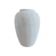 Terracotta Dekorationskrukke i hvid i 43 cm
