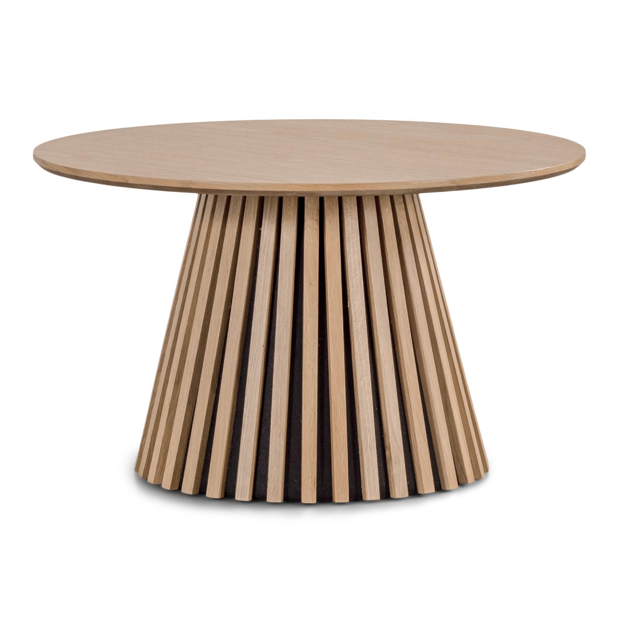 Måne Lamel Sofabord - Lys natur Eg Ø78 cm