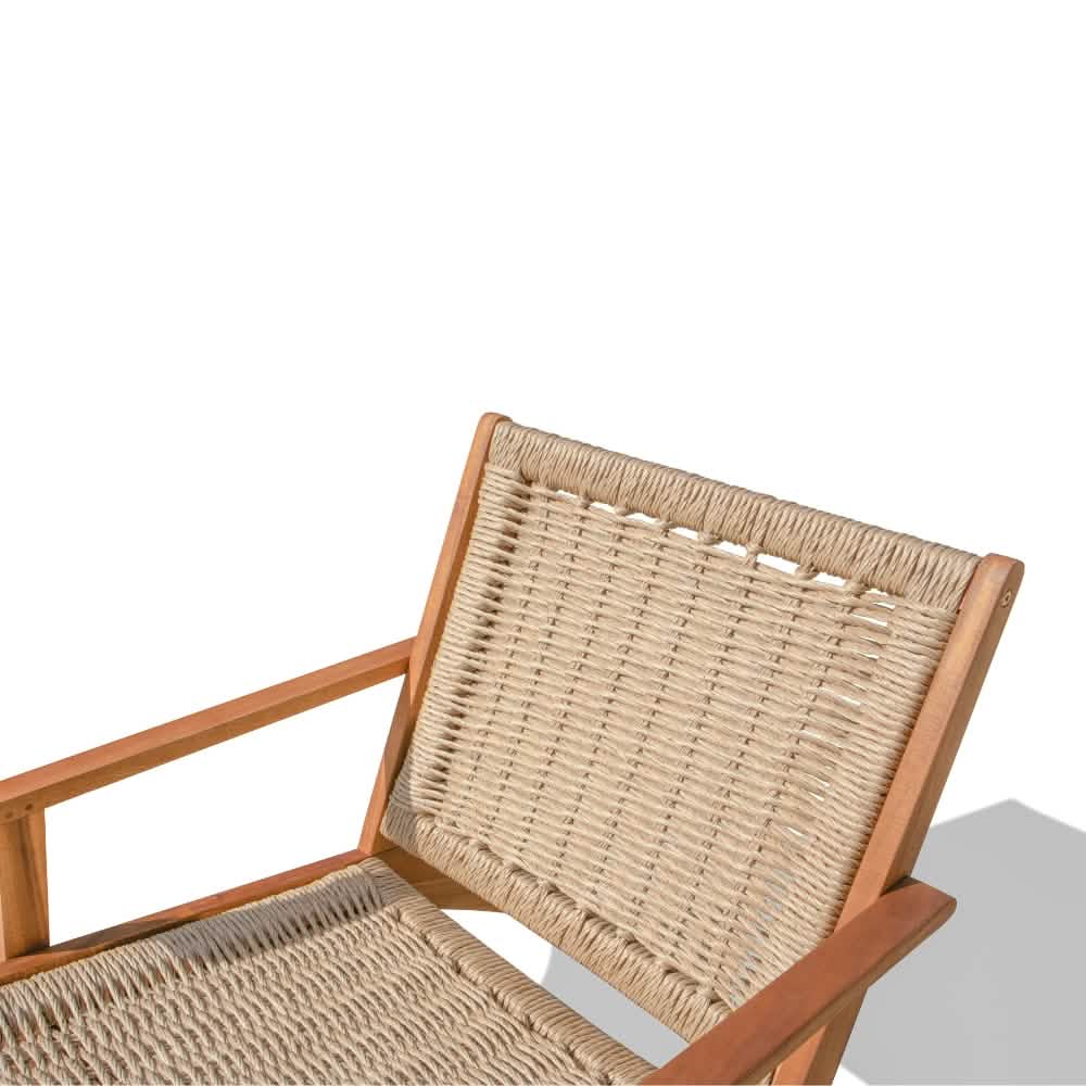 Brydal Loungestole - Akacietræ & Rattan i Lys Natur, 2 stk.