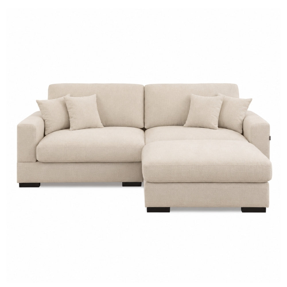Callie 2,5-Pers. Sofa m. Puf - 260 cm - Beige