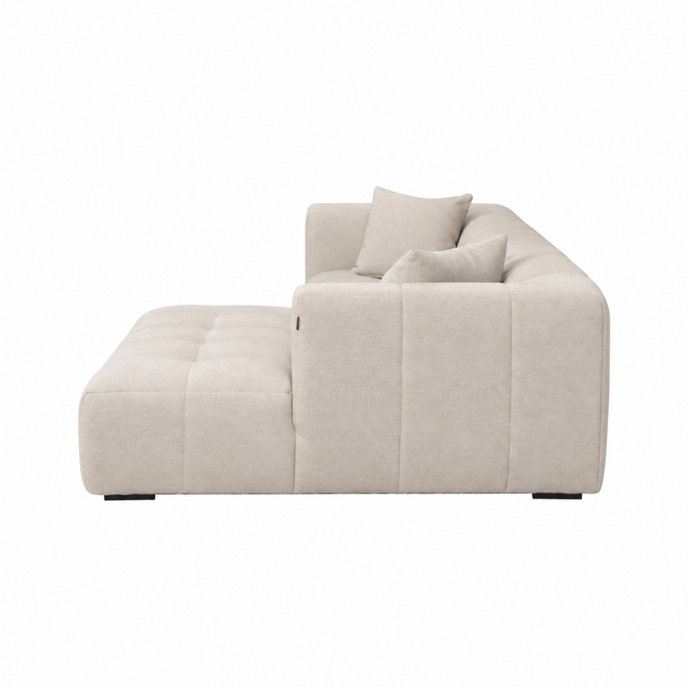 Bora Sofa - 300 cm XL - Venstrevendt - Beige Boucle Heroy