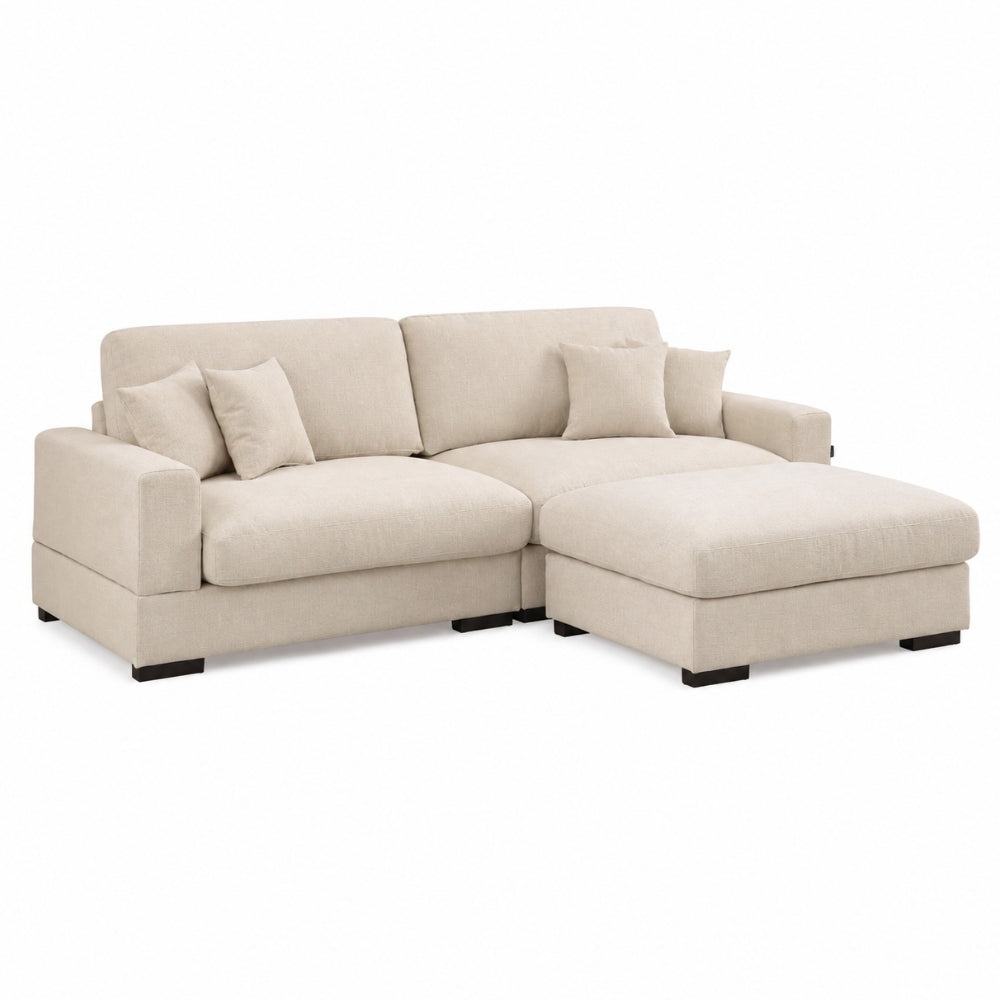 Callie 2,5-Pers. Sofa m. Puf - 260 cm - Beige