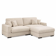 Callie 2,5-Pers. Sofa m. Puf - 260 cm - Beige