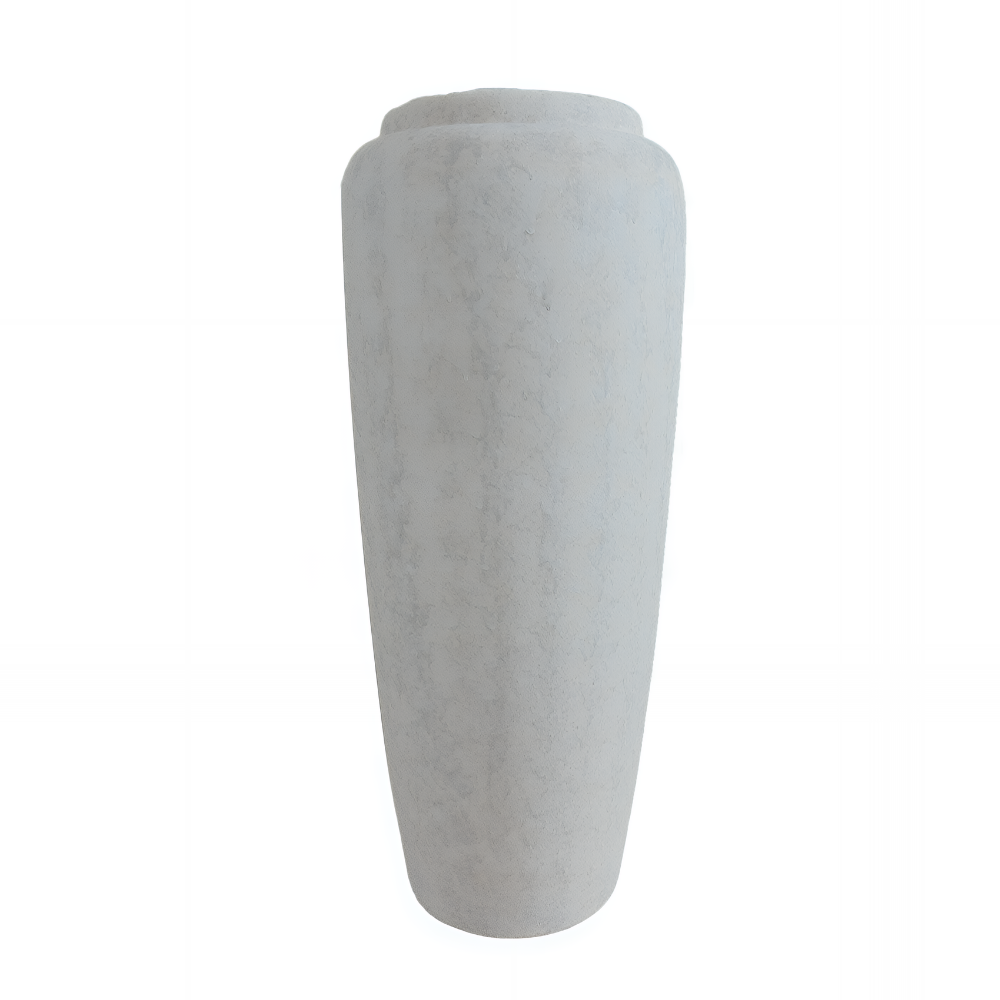 Terracotta Dekorationskrukke i hvid i 82 cm