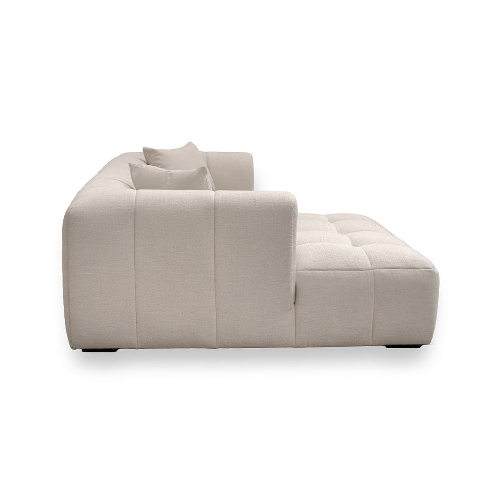 Bora Sofa i Beige Boucle Heroy - Venstrevendt - 240 cm