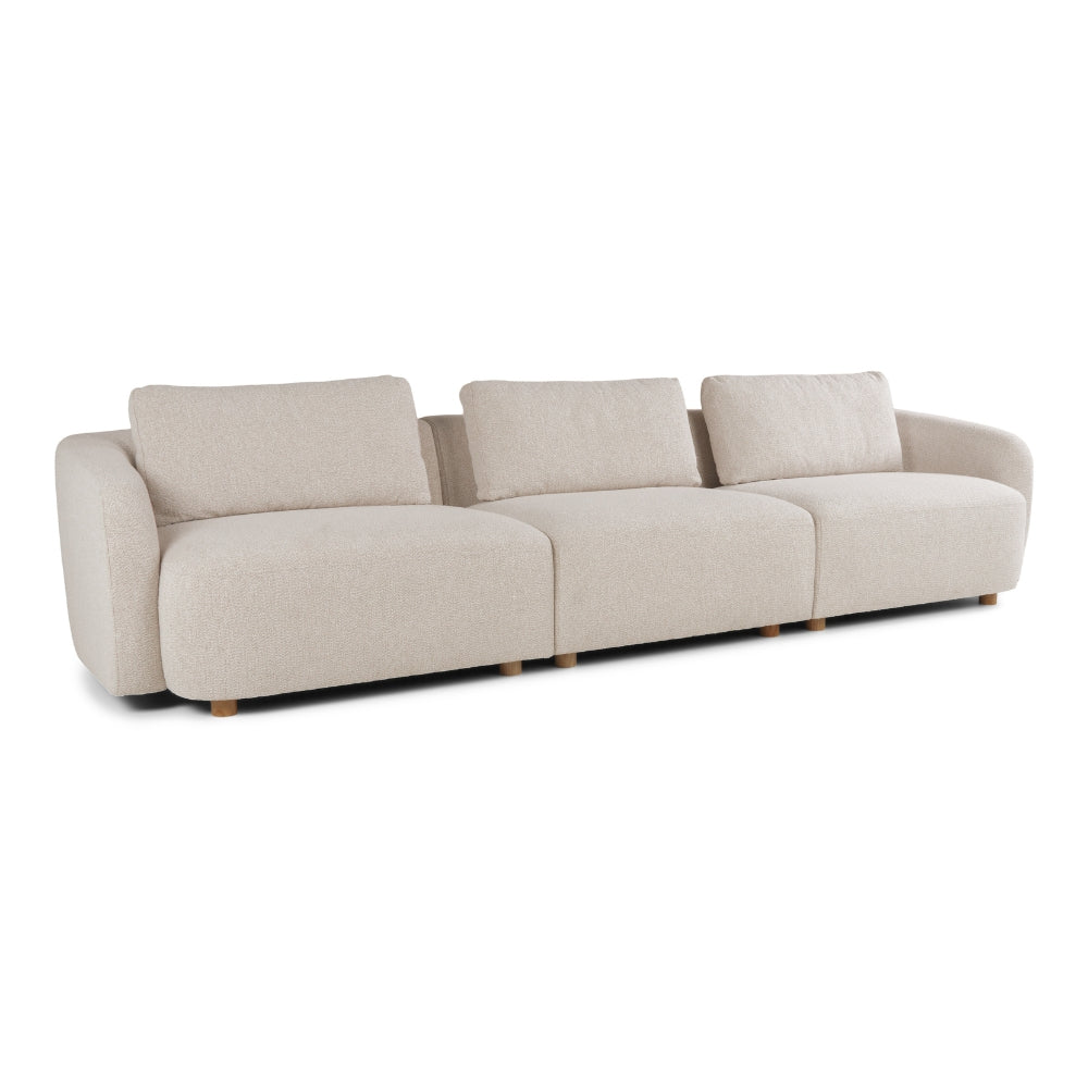 Nolio Modulsofa - Beige Bouclé inkl. puf - 315 cm