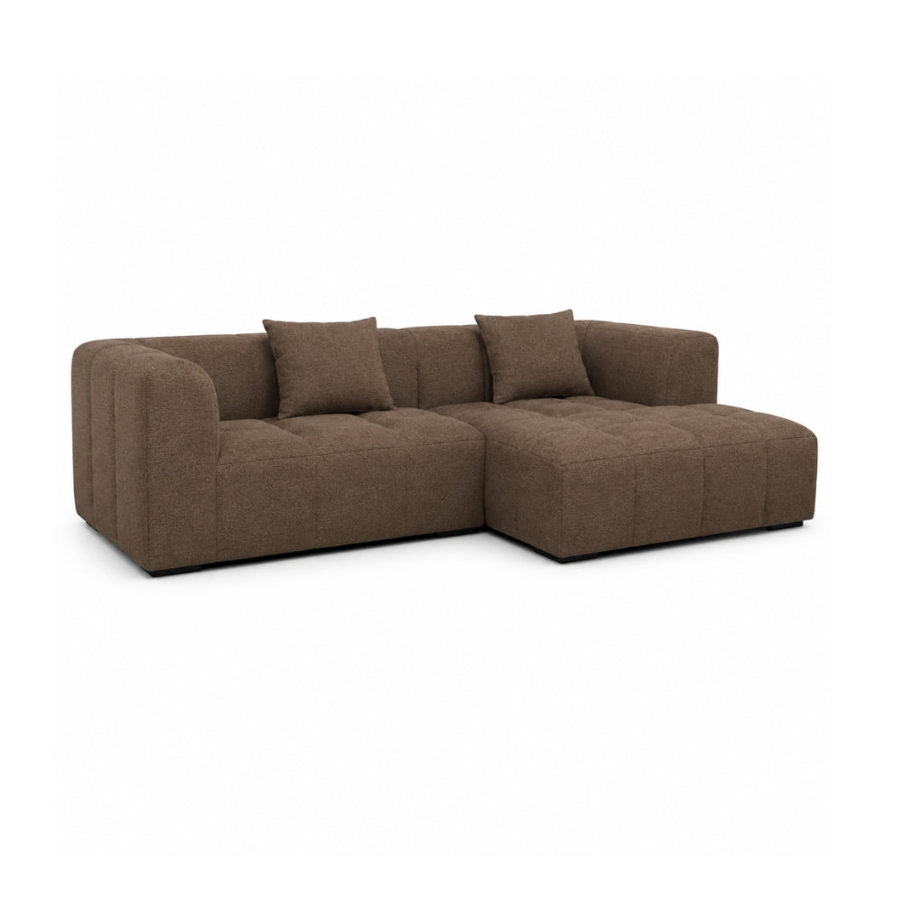 Bora Sofa - Højrevendt - 240 cm - Brun