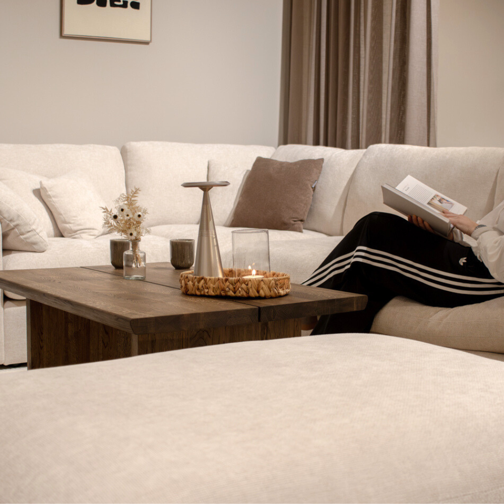Alva Cloudsofa 3-pers. sofa inkl. puf - Beige
