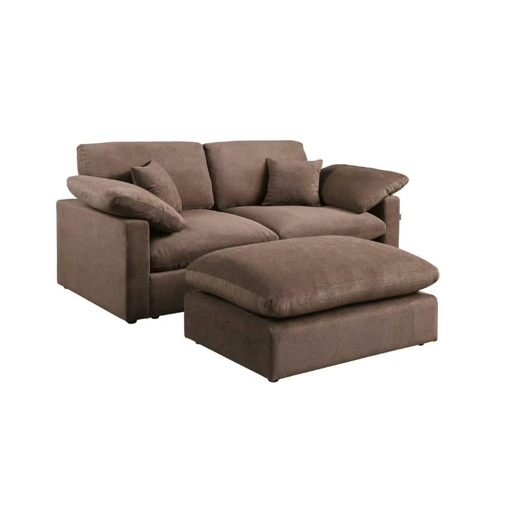 Alva Cloudsofa 2-pers. inkl. puf - Brun