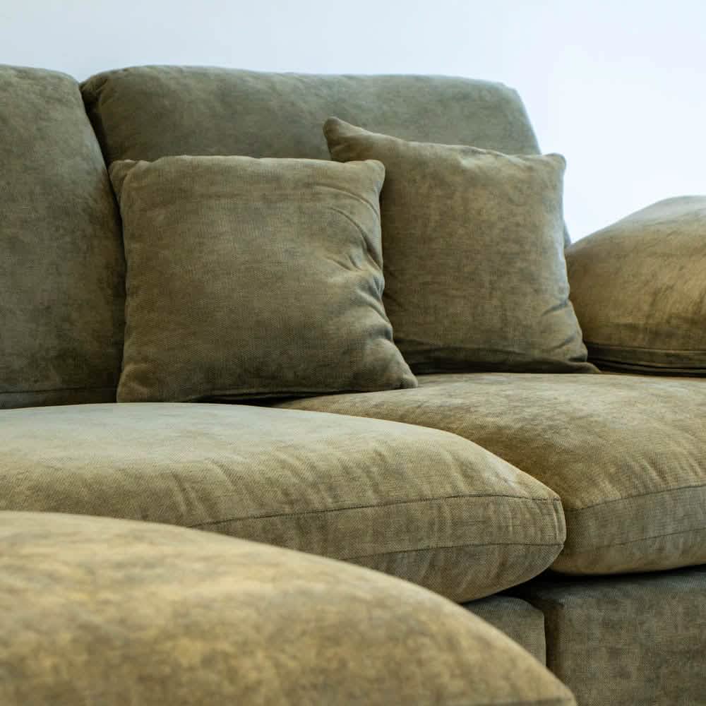 Alva Cloudsofa 3-pers. sofa inkl. puf - Grøn