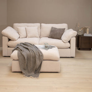 Alva Cloudsofa 2-pers. inkl. puf - Beige